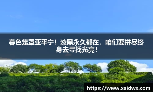 暮色笼罩亚平宁！漆黑永久都在，咱们要拼尽终身去寻找光亮！